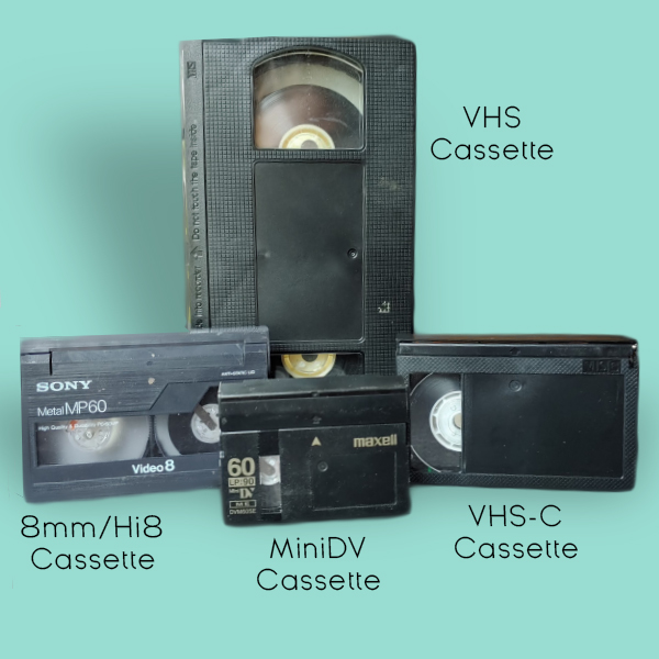 Various Sizes of Video Cassettes
